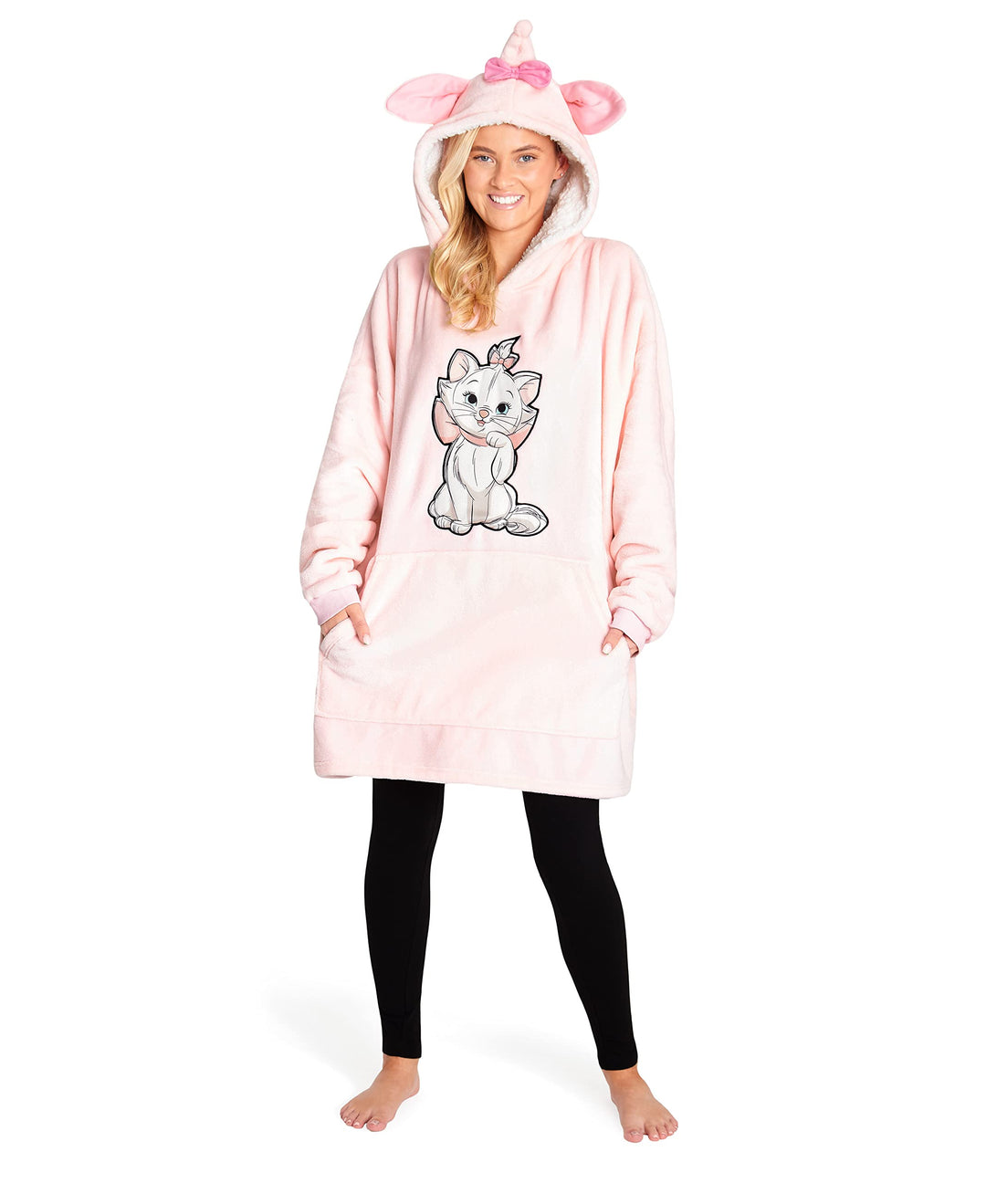 Disney Übergrosse Kapuzenpullover Damen Hoodie Decke Mädchen Teenager Herren Einheitsgrösse Rosa/Mar