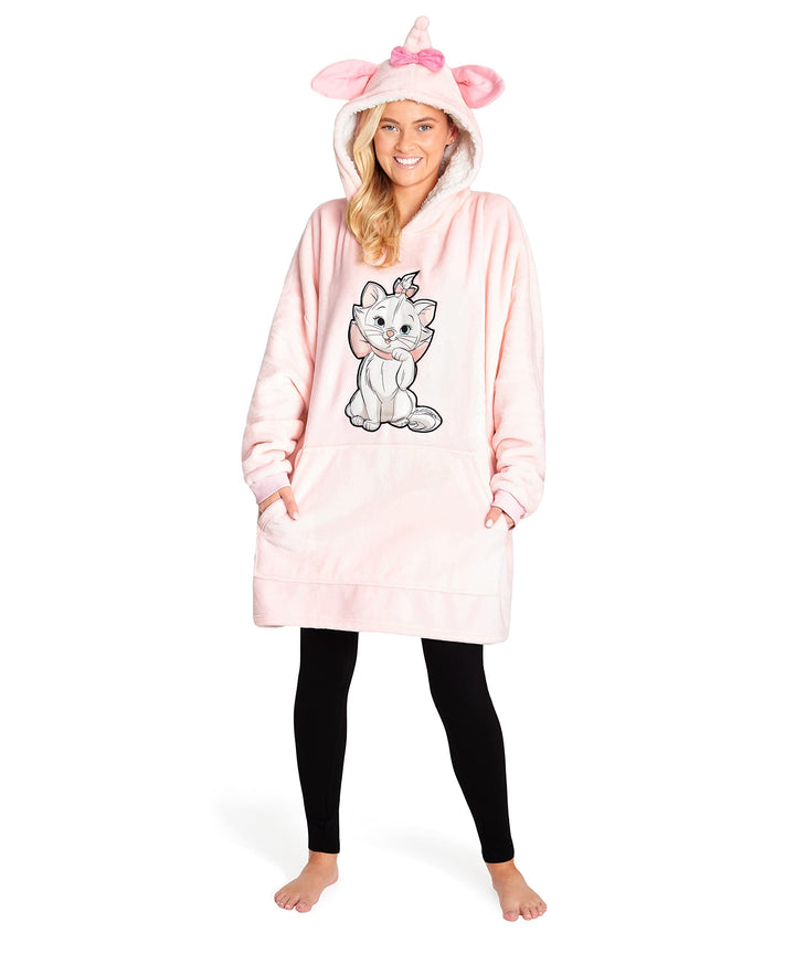 Disney Übergrosse Kapuzenpullover Damen Hoodie Decke Mädchen Teenager Herren Einheitsgrösse Rosa/Mar