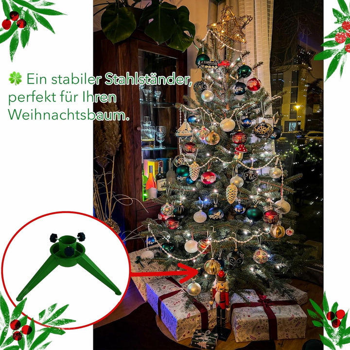 SILUK Weihnachtsbaumständer Verstellbarer Metall Christbaumständer mit Wasserbehälter (Ständer)