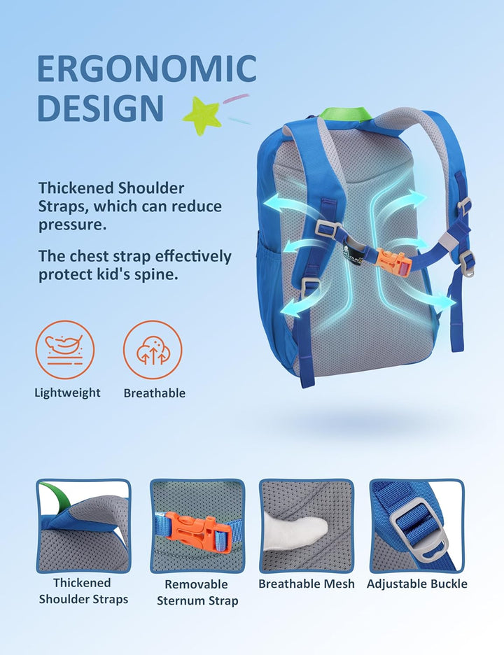 Mountaintop 18L Kinderrucksack Mädchen Jungen für Schule Wandern | Schulrucksack Schultasche mit Bru