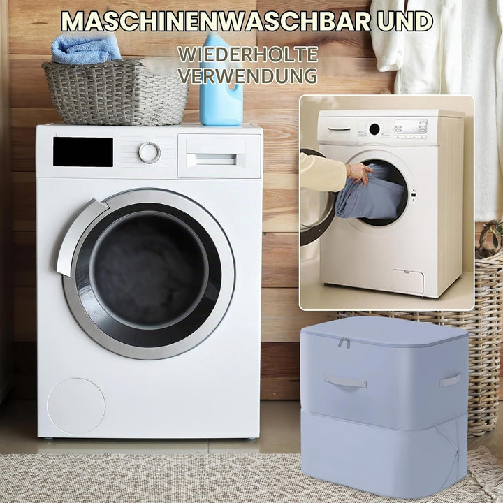 2 Stück Ultra Platzsparender Selbstkomprimierender Organizer, Aufbewahrungstasche für Bettdecken, Gr