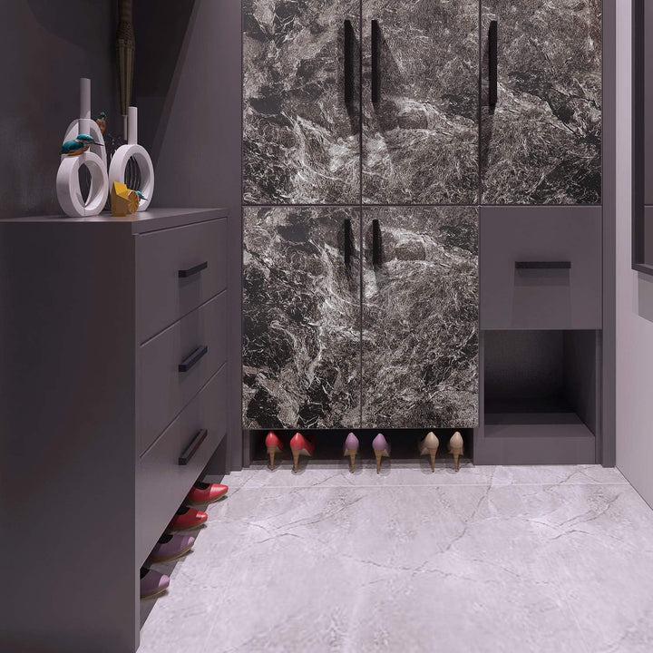 Livelynine 5M X 60 CM Breit Marmor Folie Selbstklebend Möbelfolie Klebefolie Tisch Mamorfolie für Ho