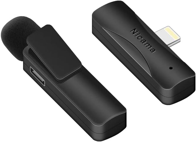 Nicama AS12 USB C Kabelloses Lavalier Mikrofon,Kondensator Ansteck Revers Mikrofon für iPhone 15 16