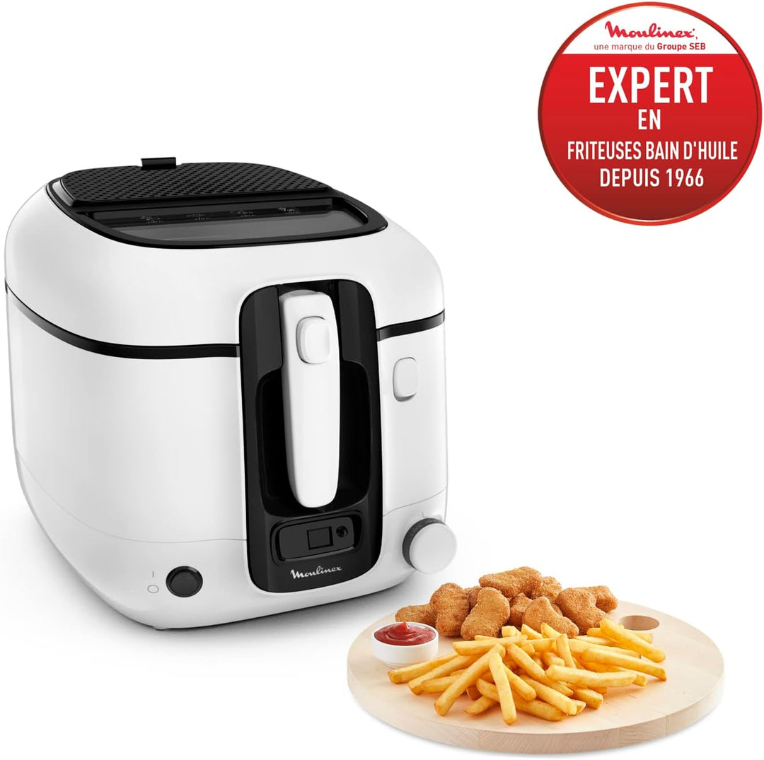 Moulinex AM3140 AM314010 Super Uno, Edelstahl, Weiss Korb mit Griff, Korb mit Griff