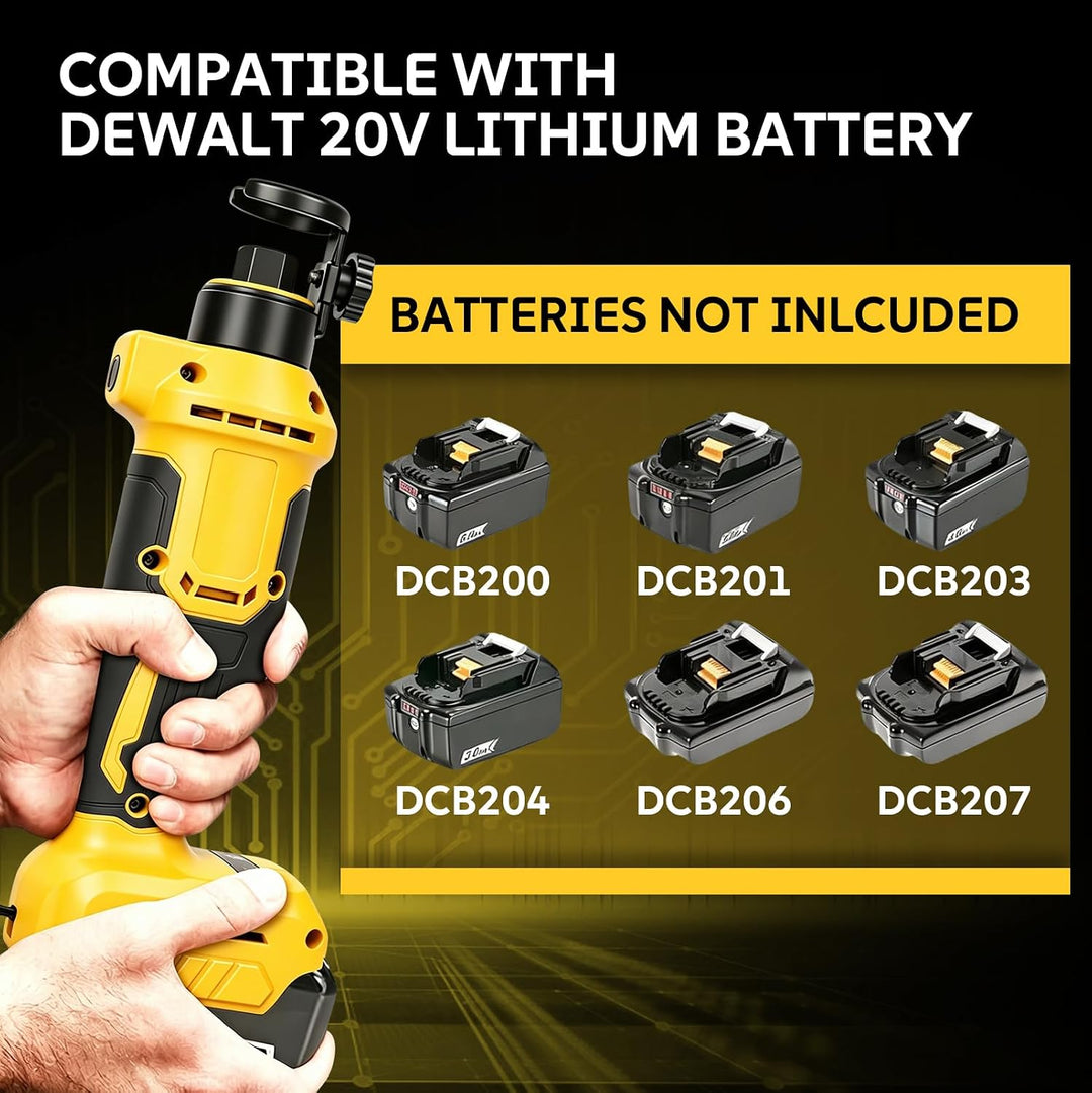Akku Rotationsschneider Kompatibel mit Dewalt 20V Batterie, Trockenbau Ausschnittwerkzeug Kabellos S