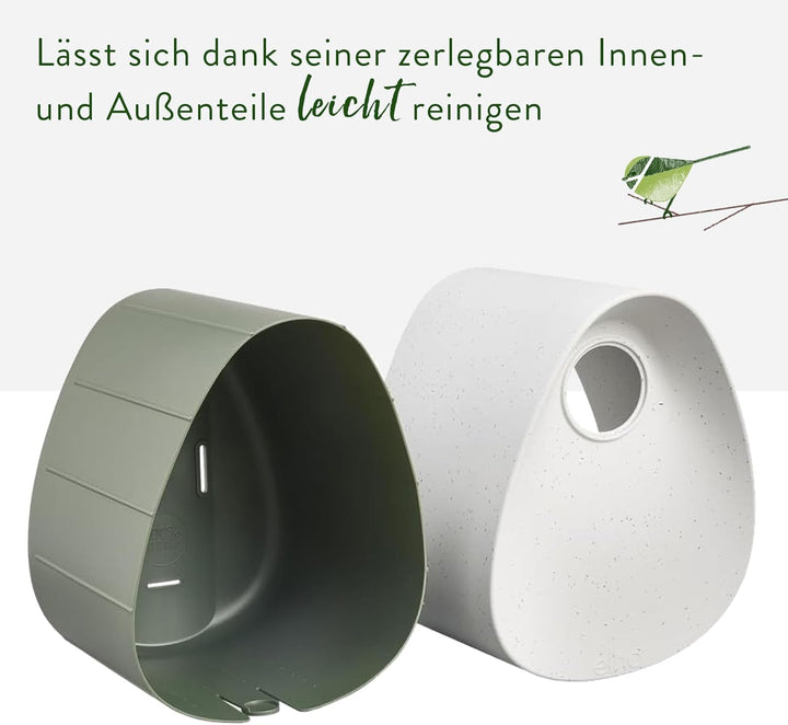 Elho Essential Bird House 18cm - Vogelhaus - für über 11 Arten - 100% Recyceltem Plastik - L18 x B21