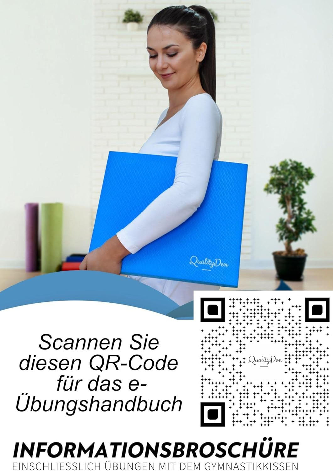 Quality Den Balance Pad, Rutschfester Weichschaum, Balancekissen für Stabilität und Koordination - H