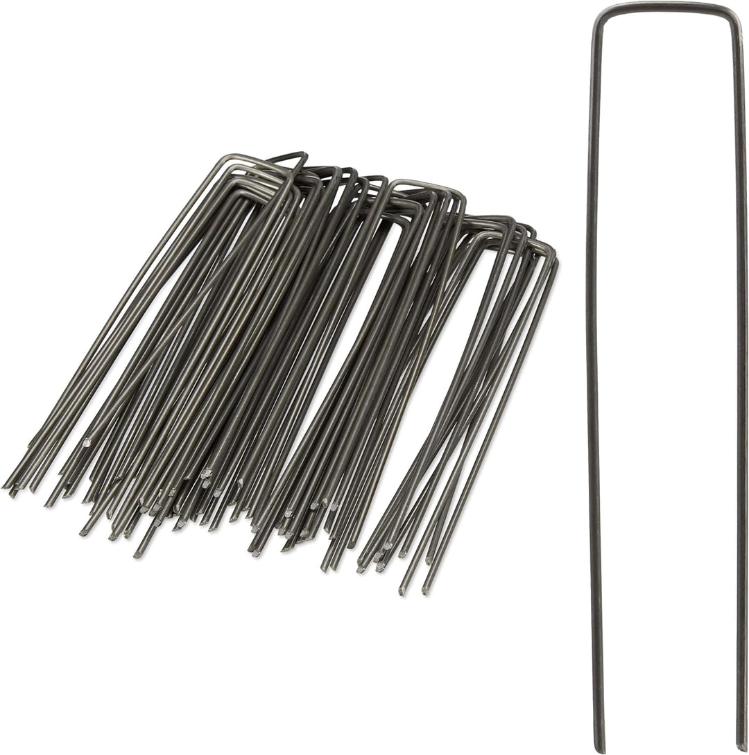 Relaxdays 500er Set Bodenanker, Angeschrägte Enden, Zum Einschlagen, Unkrautvlies, 15 cm lang, 2 mm