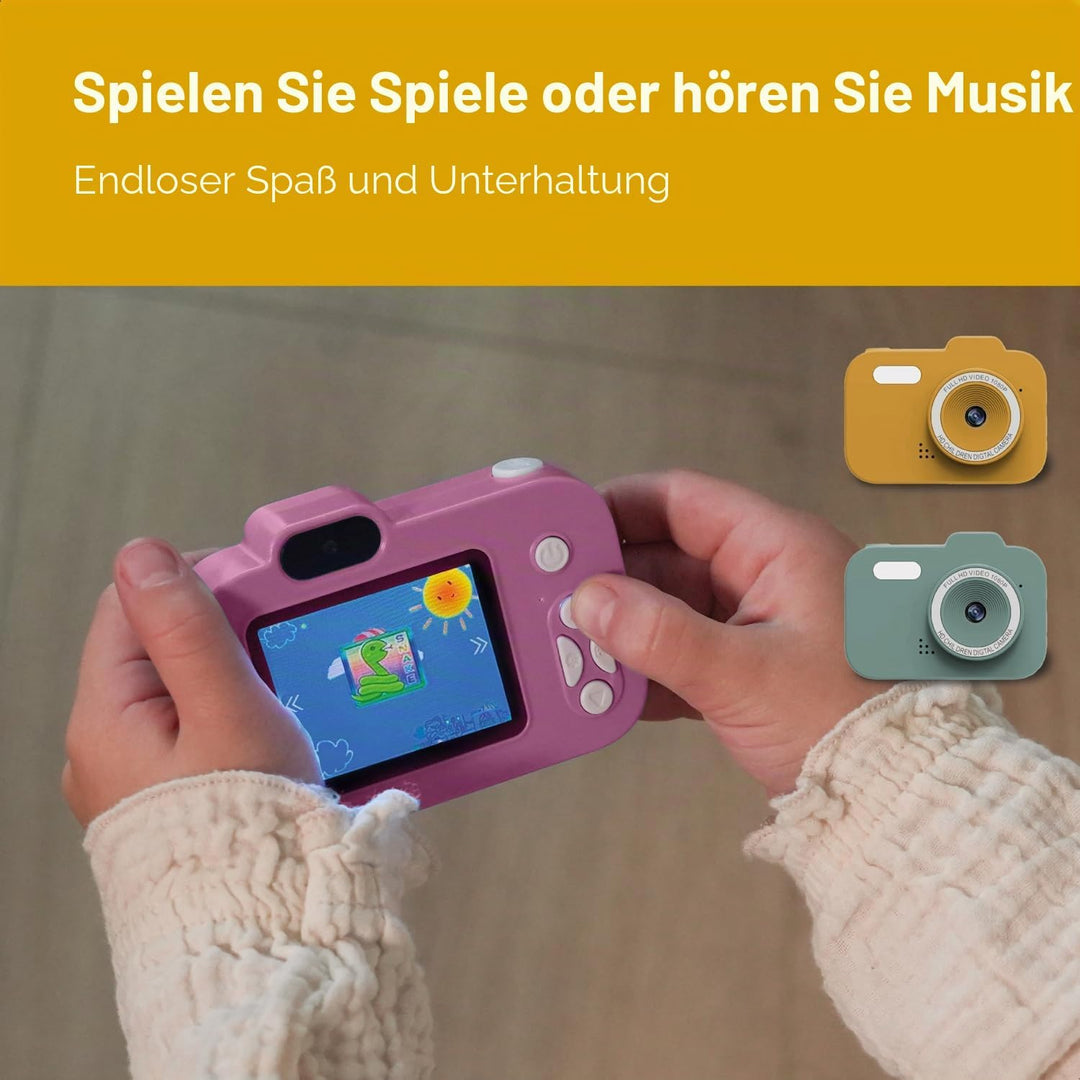 ZAZU Fun HD Digitalkamera für Kinder – 1080P Video, 2,0-Zoll-Display, wiederaufladbar, tragbare Kind