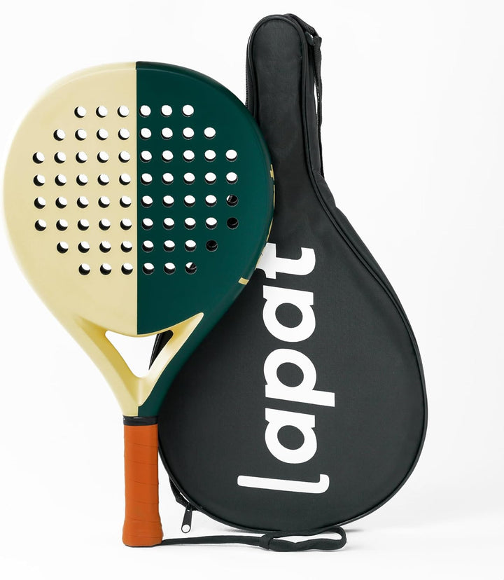 LAPAT Padel Racket with Cover Bag - Carbon Surface with Eva Memory Foam- Paddle Tennis Racquets Ligh