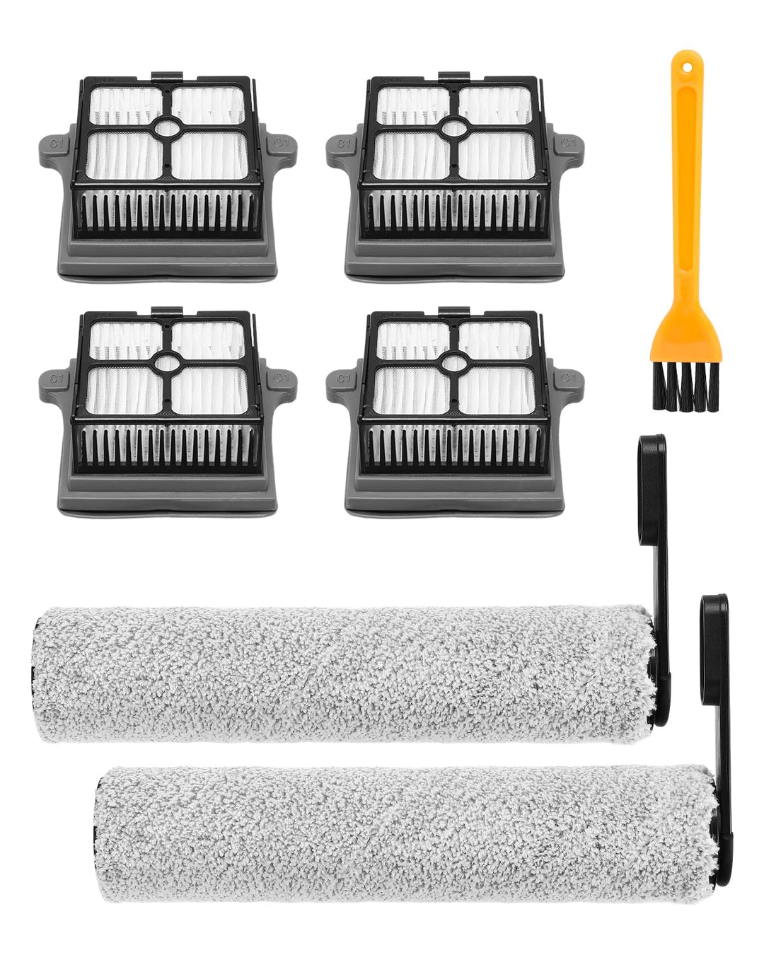KEEPOW 7 Stück Zubehörset für Tineco Floor One S7 Pro/Floor One S6 Nass-und Trockensauger, Ersatzbür