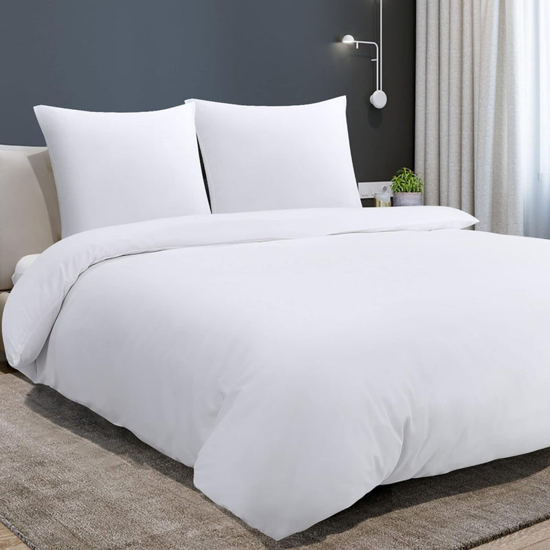 PiccoCasa 3 teilig Bettwäsche 200x200cm Mikrofaser Bettwaesche Set Modern Weicher Bettbezüge + 2 Kis