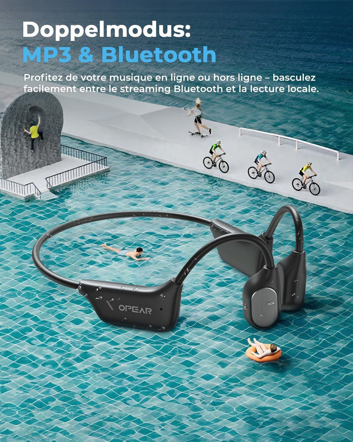 Relxhome Knochenschall Kopfhörer, Kopfhörer Schwimmen, 32GB MP3 Speicher, Open Ear Kopfhörer Bluetoo