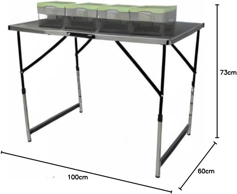 TRUTZHOLM 3-er Set Alu Multifunktionstisch (3X 100x60cm) Flohmarkttisch Campingtisch Markttisch Klap