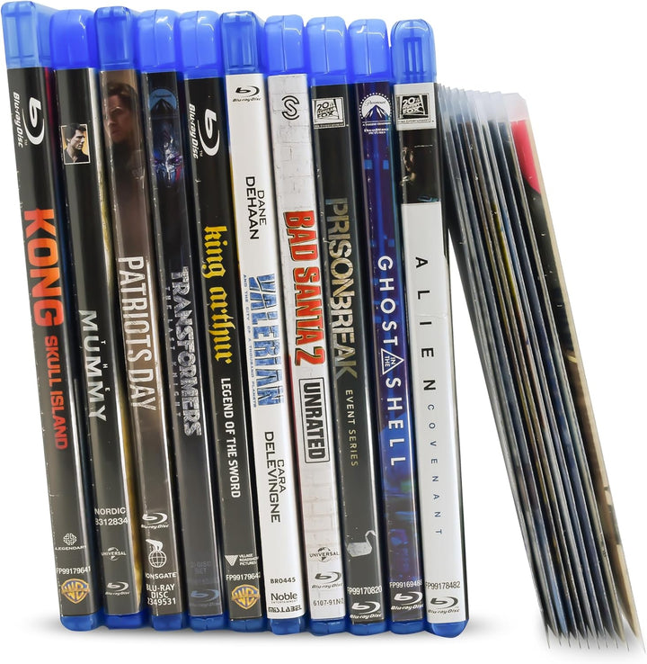 3L Blu-Ray Hüllen für Blu Ray Aufbewahrung – Hülle hat Platz für Cover inkl. praktischer Verschlussk