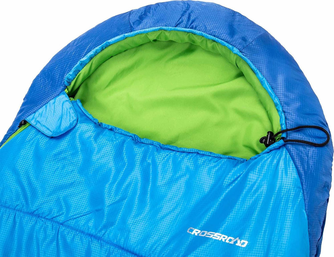 Crossroad Flexy Kinder Schlafsack 140cm - 170cm Mumienschlafsack Junior Jungen - wasserabweisend - b