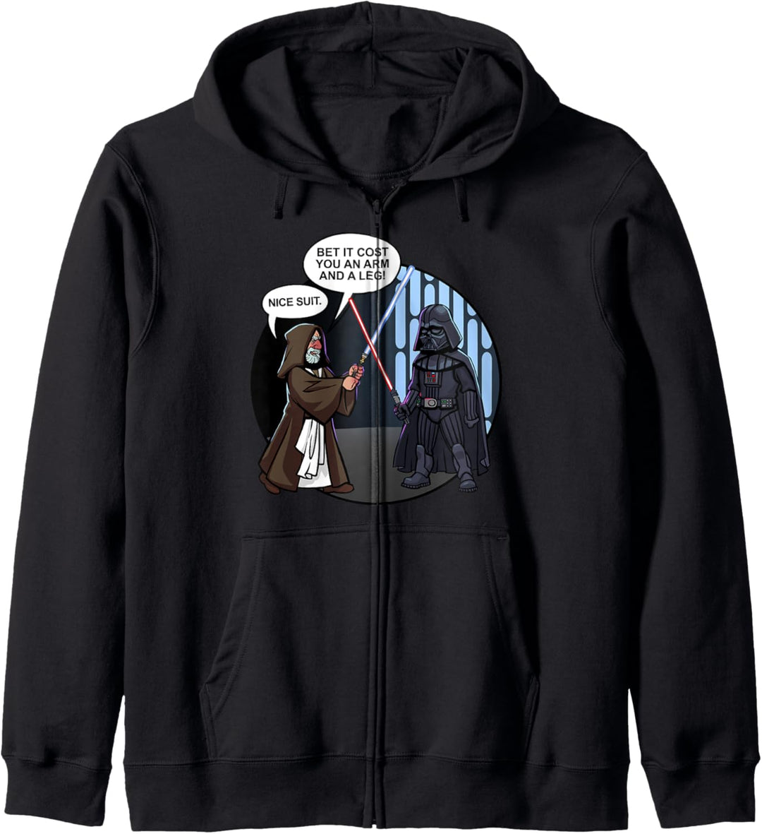 Star Wars Vader And Obi-Wan Nice Suit Text Kapuzenjacke