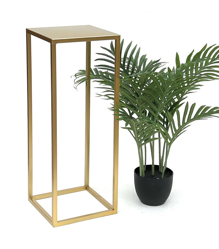 DanDiBo Blumenhocker Metall Gold Eckig Blumenständer Beistelltisch 96506 Blumensäule Modern Pflanzen