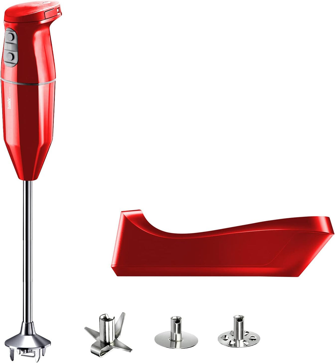 bamix Stabmixer Set cordless PRO kabellos, extra lange Achse, inkl. Messer, Quirl, Schlagscheibe aus