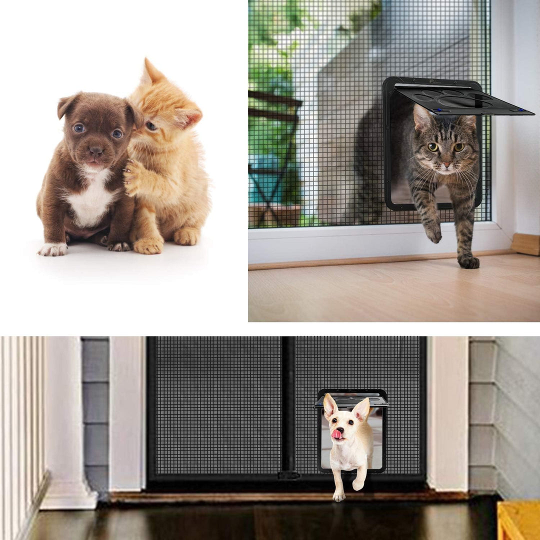 Katzenklappe Innentür, Hundeklappen Katzenklappe Automatisch, Haustier Bildschirm Türklappe Abschlie