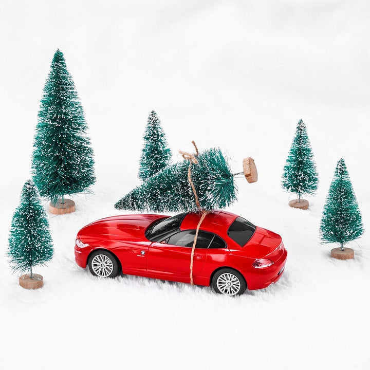 MELLIEX 60 Stück Miniatur Weihnachtsbaum Künstlicher Mini Modell Weihnachtsbaum Kunststoff Winter Or
