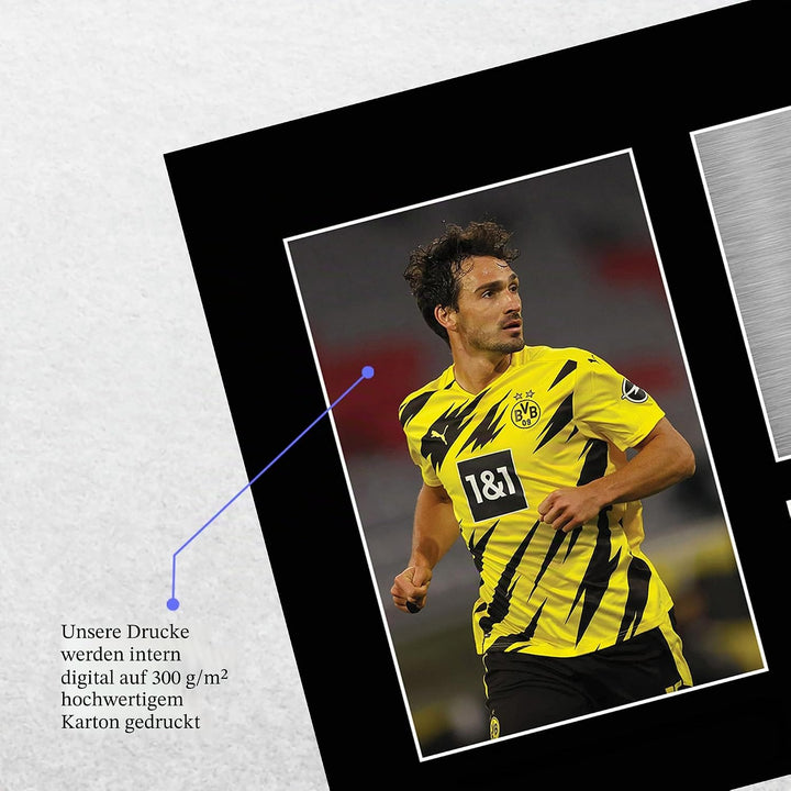 HWC Trading A4 Mats Hummels Borussia Dortmund Geschenke Gedruckt, Signiert Autogramm Bild, Für Fussb