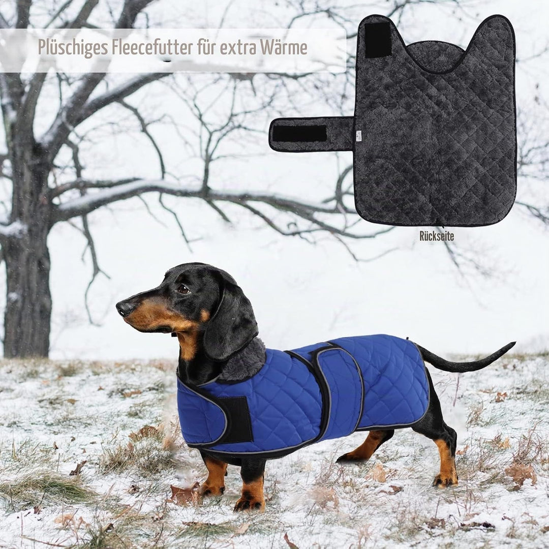Geyecete - Warmer wintermantel für dackel Hunde,Hunde winterjacken mit plüschfutter,Outdoor jacken m