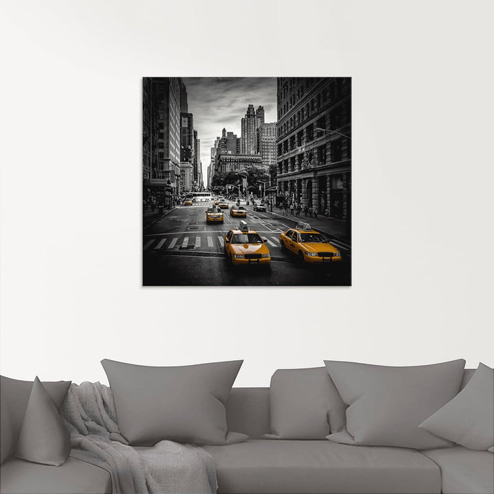 ARTland Glasbilder Wandbild Glas Bild einteilig 40x40 cm Quadratisch Amerika New York City Manhattan