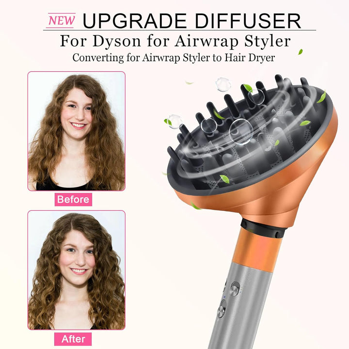 Diffusordüse Aufsätze für Dyson Airwrap Styler HS01 HS05, umwandelbar für Airwrap Styler in Haartroc