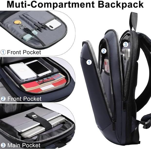 Laptop Rucksack Herren Business Rucksack leicht 15.6 Zoll wasserdichter erweiterbarer Reiserucksack