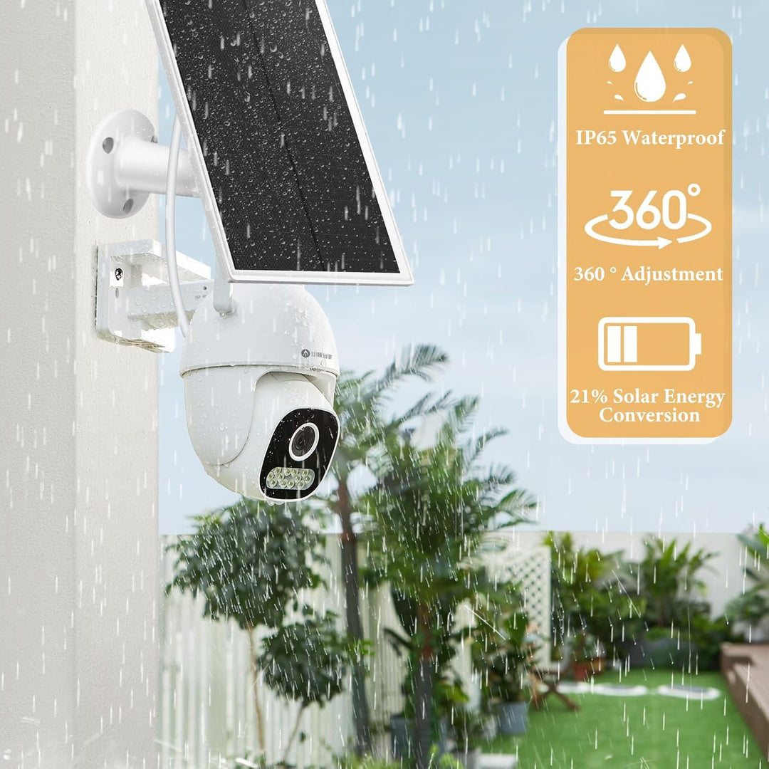 Vegena 6W Solarpanel Für Überwachungskamera, Solarmodul, Solarladegerät Solar Panel IP66 Wasserdicht