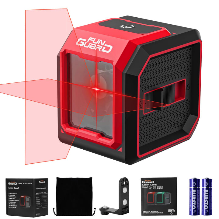 Laser Wasserwaage, Roter 20M Kreuzlinienlaser mit Selbstnivellierung, Linienlaser Vertikale und Hori
