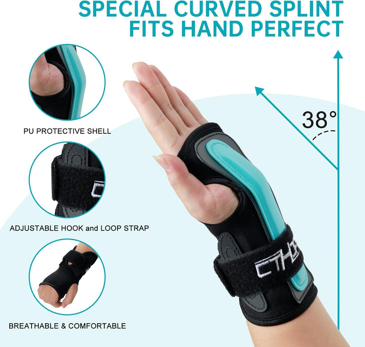 CTHOPER Handgelenkschützer Handprotektor für Snowboarding, Skifahren, Skateboarding, Erwachsene/Kind