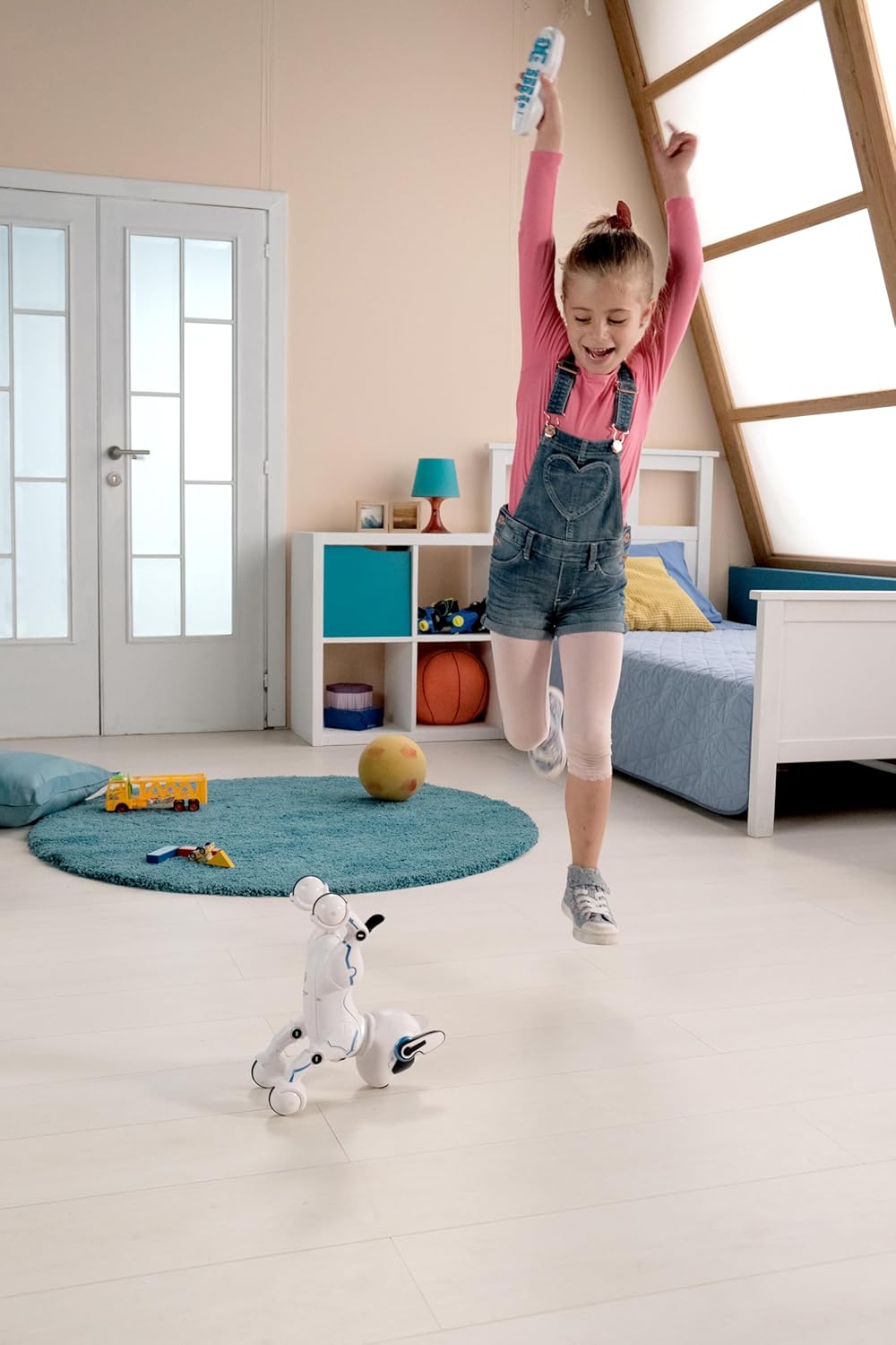 Lexibook Power Puppy - Mein Roboterhund zum Trainieren - Programmierbarer Roboter mit Fernbedienung,