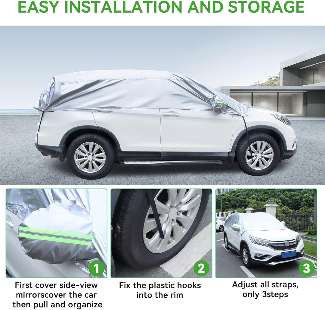 Halbgarage für Auto SUV Ninonly Halbgarage Auto Wasserdicht Für SUV Outdoor Halbgarage Auto Winter M
