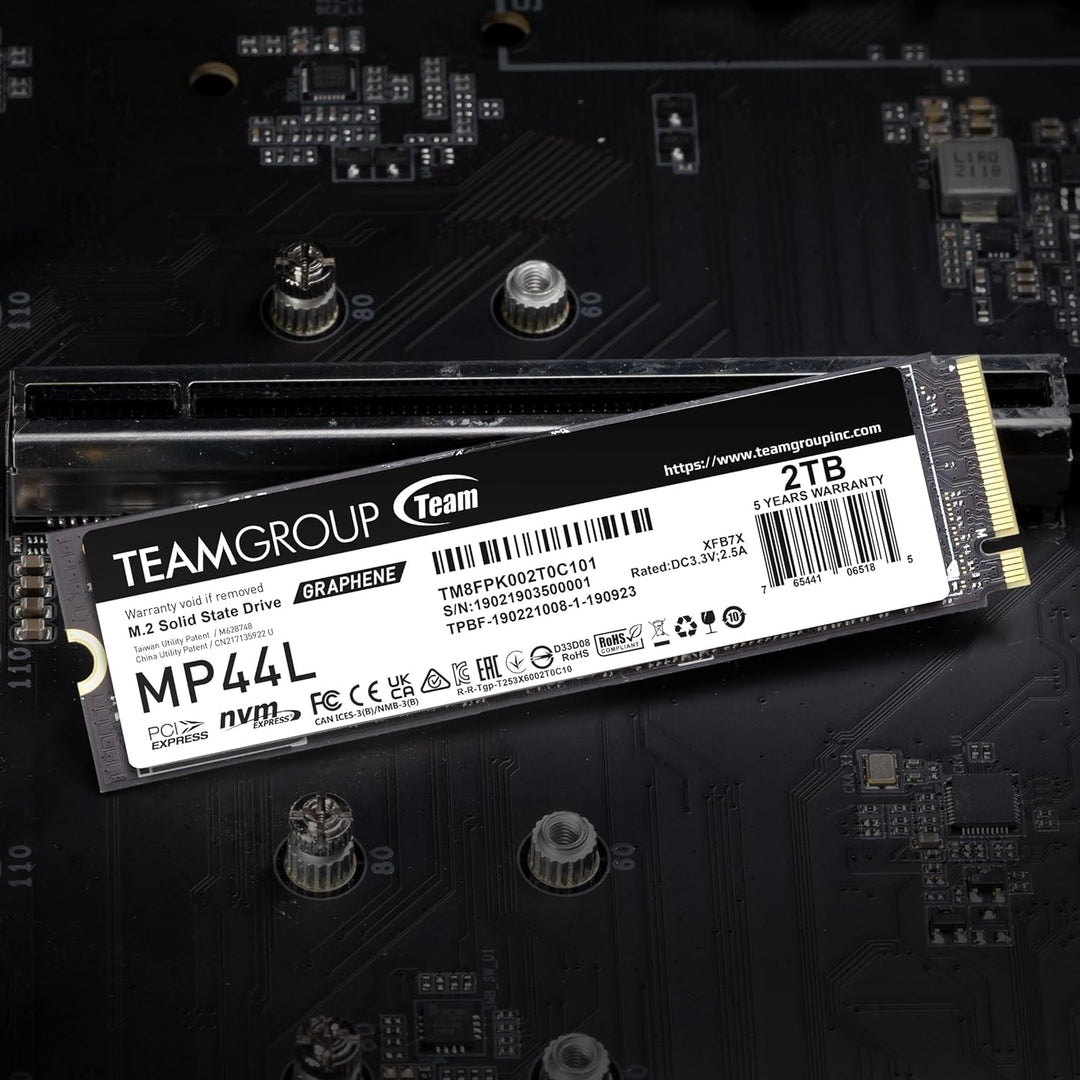 TEAMGROUP MP44L 2TB SLC Cache NVMe 1.4 PCIe Gen 4x4 M.2 2280 Laptop & Desktop SSD (R/W Geschwindigke