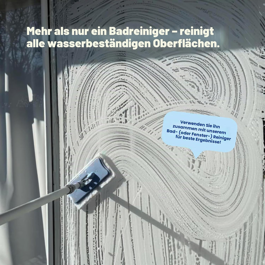 SINI Bad‑Scheuerschwamm | Click‑in, Badezimmer‑Reinigungsgerät, Austauschbarem Scheuerschwamm, Böden