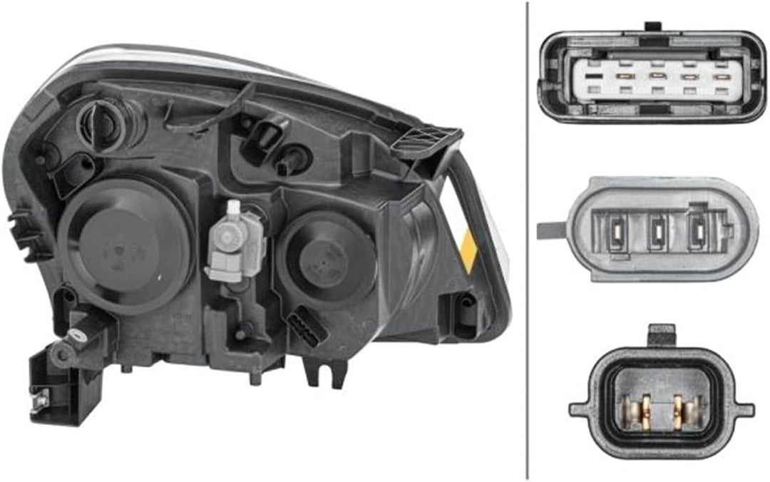 HELLA 1EF 238 042-011 Halogen-Hauptscheinwerfer - links - für u.a. Nissan Qashqai I (J10, NJ10, JJ10