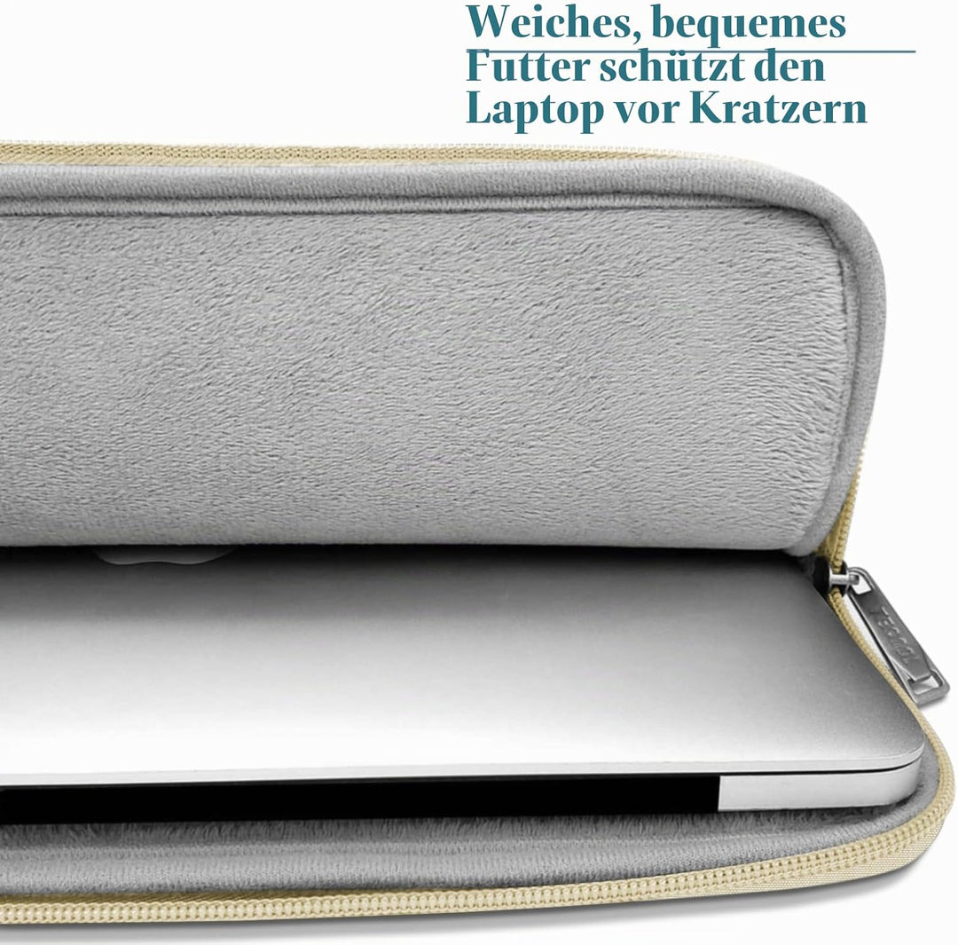TECOOL 14 Zoll Laptoptasche LaptopHülle für 14” Lenovo Thinkpad ideapad HP Elitebook Acer Dell Chrom