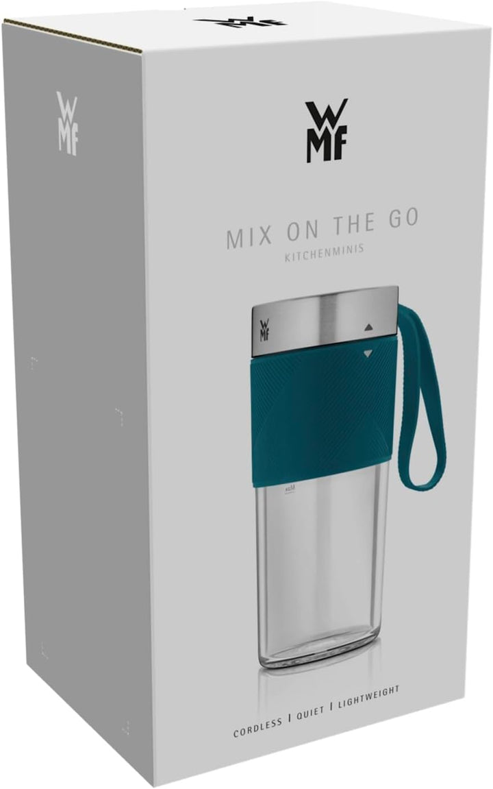 WMF Küchenminis Mix on the Go 300 ml, Mini Mixer to Go, USB Mixer Smoothie Maker, aufladbarer Person
