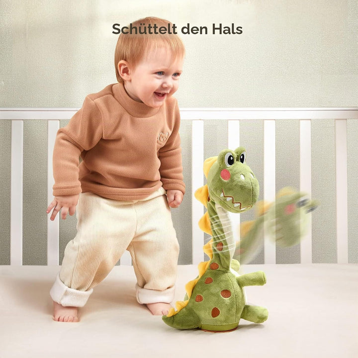 TUMAMA KIDS Sprechender Dinosaurier Spielzeug, Elektronische Dinosaurier Spielzeug Nachsprechen, Tan