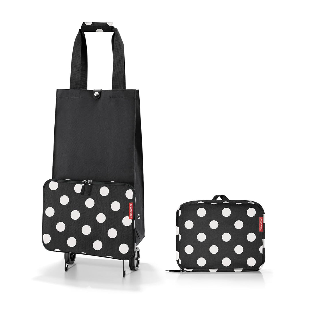 reisenthel foldabletrolley - Faltbarer, kompakter Einkaufswagen - einfach zu verstauen Dots White, D
