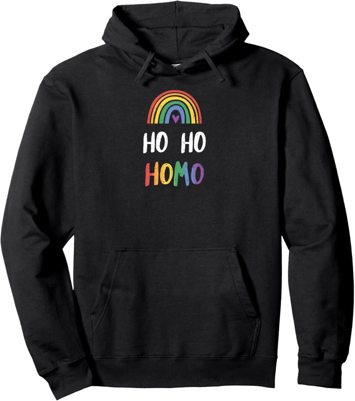 Queer: Ho Ho Homo - LGBTQ Sprüche Pullover Hoodie