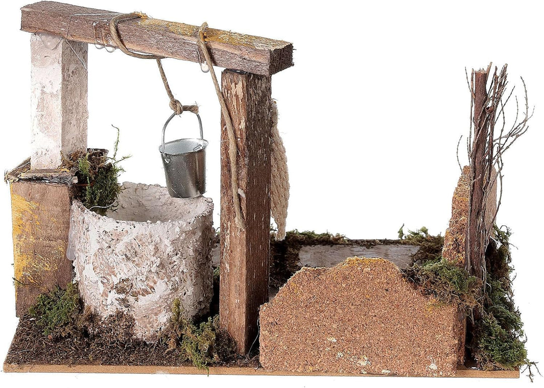 Holyart Brunnen mit Torbogen für Krippe, 15x20x15 cm