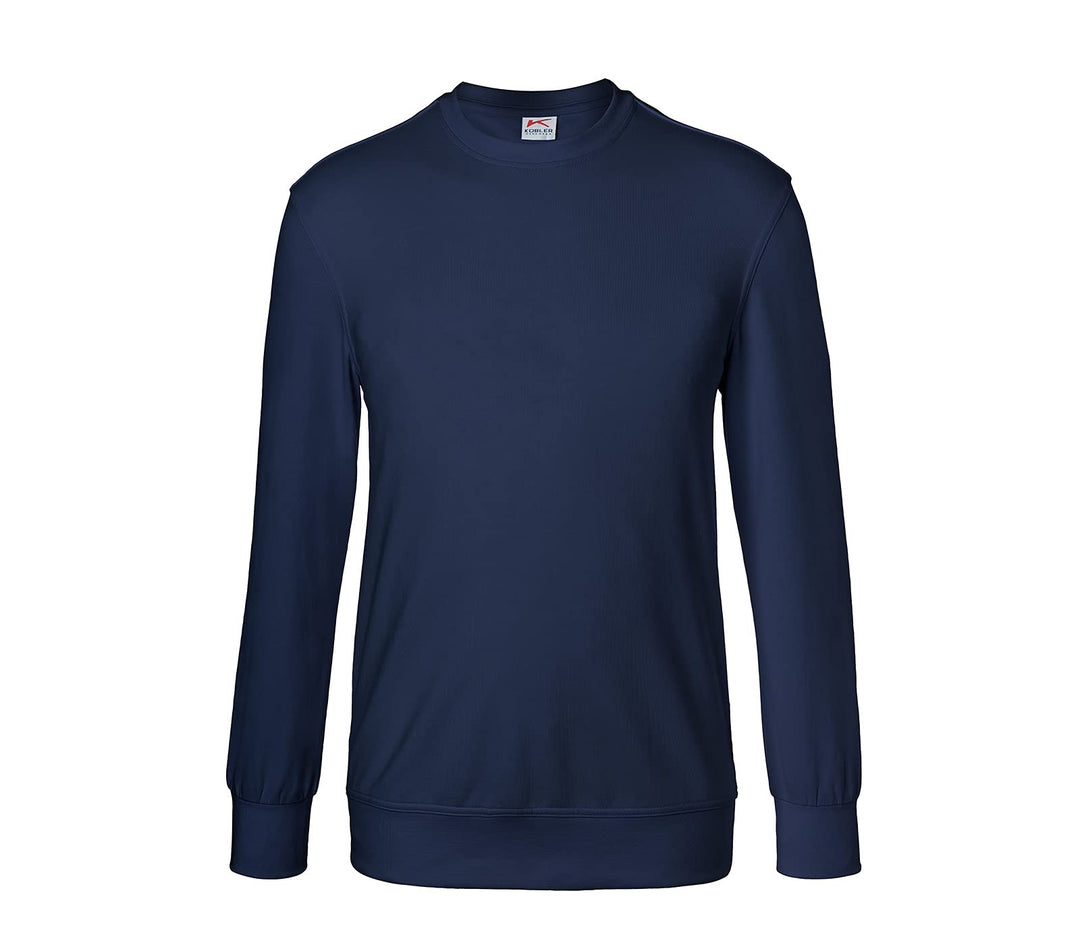 KÜBLER Workwear KÜBLER Arbeitspullover blau, Grösse S, Unisex-Arbeitspullover aus Mischgewebe, elast