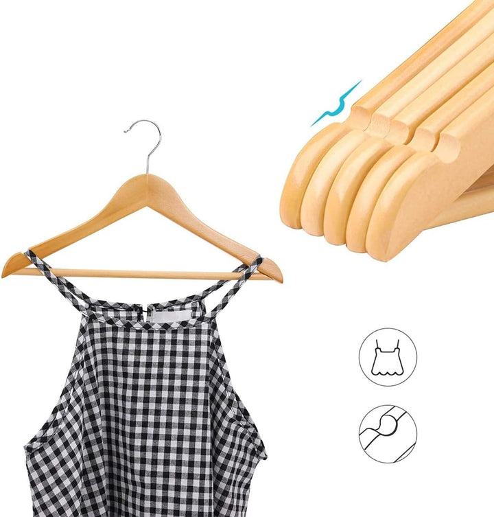 Hoppa! - Holz-Kinderkleiderbügel - 20 Stück - Braun