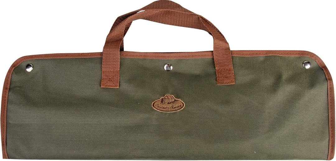 Esschert Design Grillbesteck in der Tasche, 4-teilig bestehen aus: Grillgabel, Grillzange, Wender, P