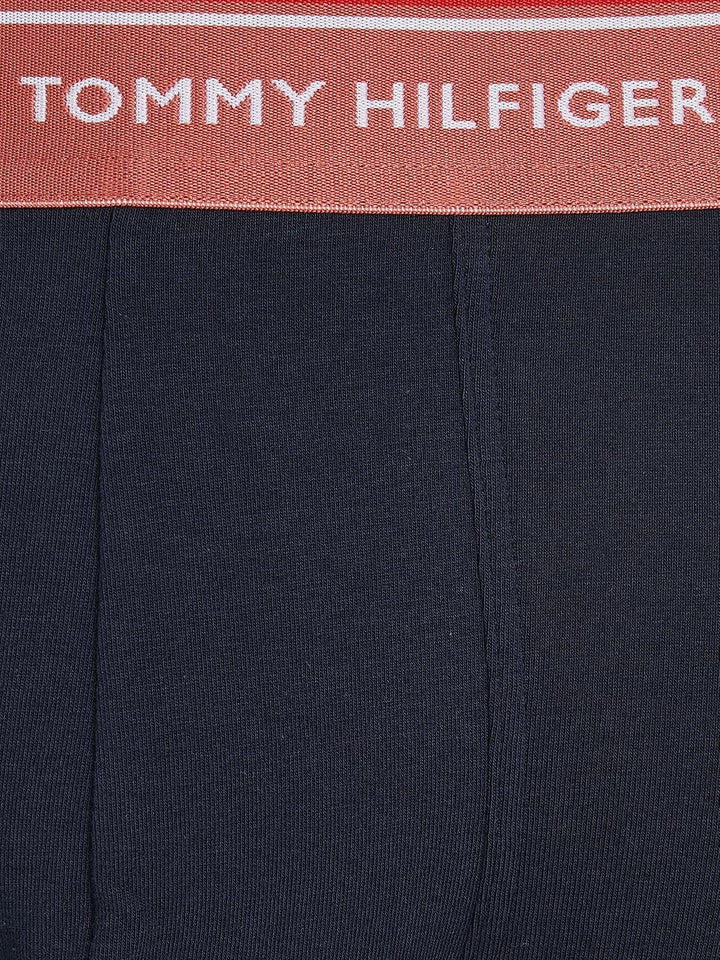 Tommy Hilfiger Herren 3er Pack Boxershorts Trunks Unterwäsche M Rosa (Cer Aqua/Deep Indigo/Dockside