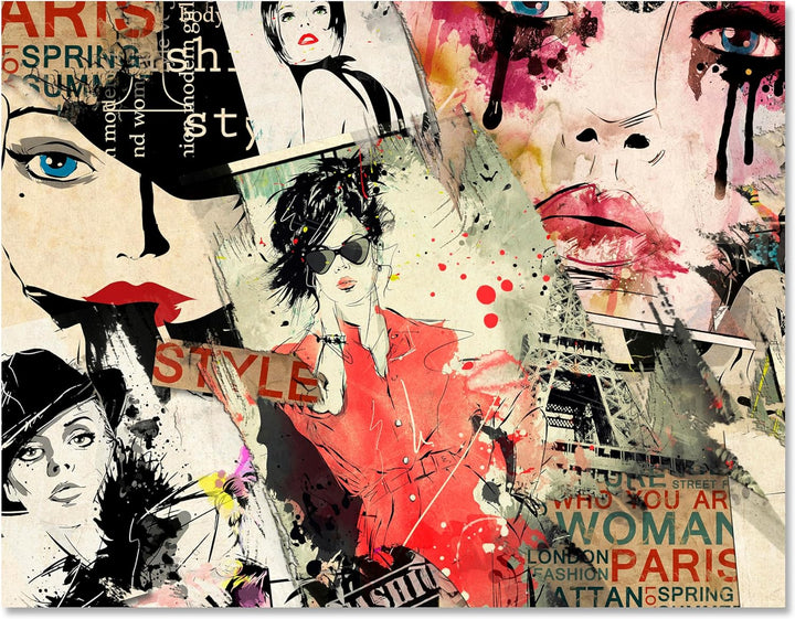 wandmotiv24 Leinwand-Bild Pop-Art, Grösse 40x30cm, Querformat, Wand-Bilder, Dekoration Wohnzimmer mo