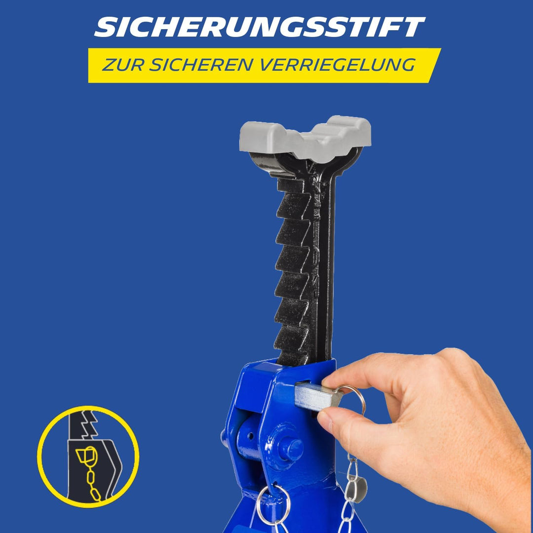 MICHELIN Unterstellbock 2 Tonnen Traglast, 2 Stück Stützböcke, Höhenverstellbar 280 mm bis 428 mm Hu
